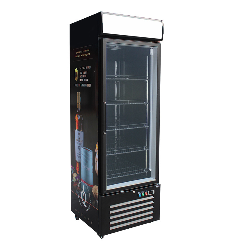 Supermarket glass door milk pepsi red bull beverage refrigerator cooler energy drink fridge