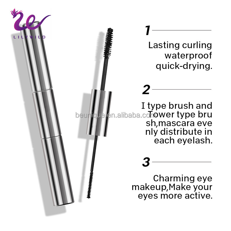 Custom Logo Eyelash Make Up Two Sides Mascara Volume Lash Extension Waterproof Vegan  double-sided mascara  Mascara