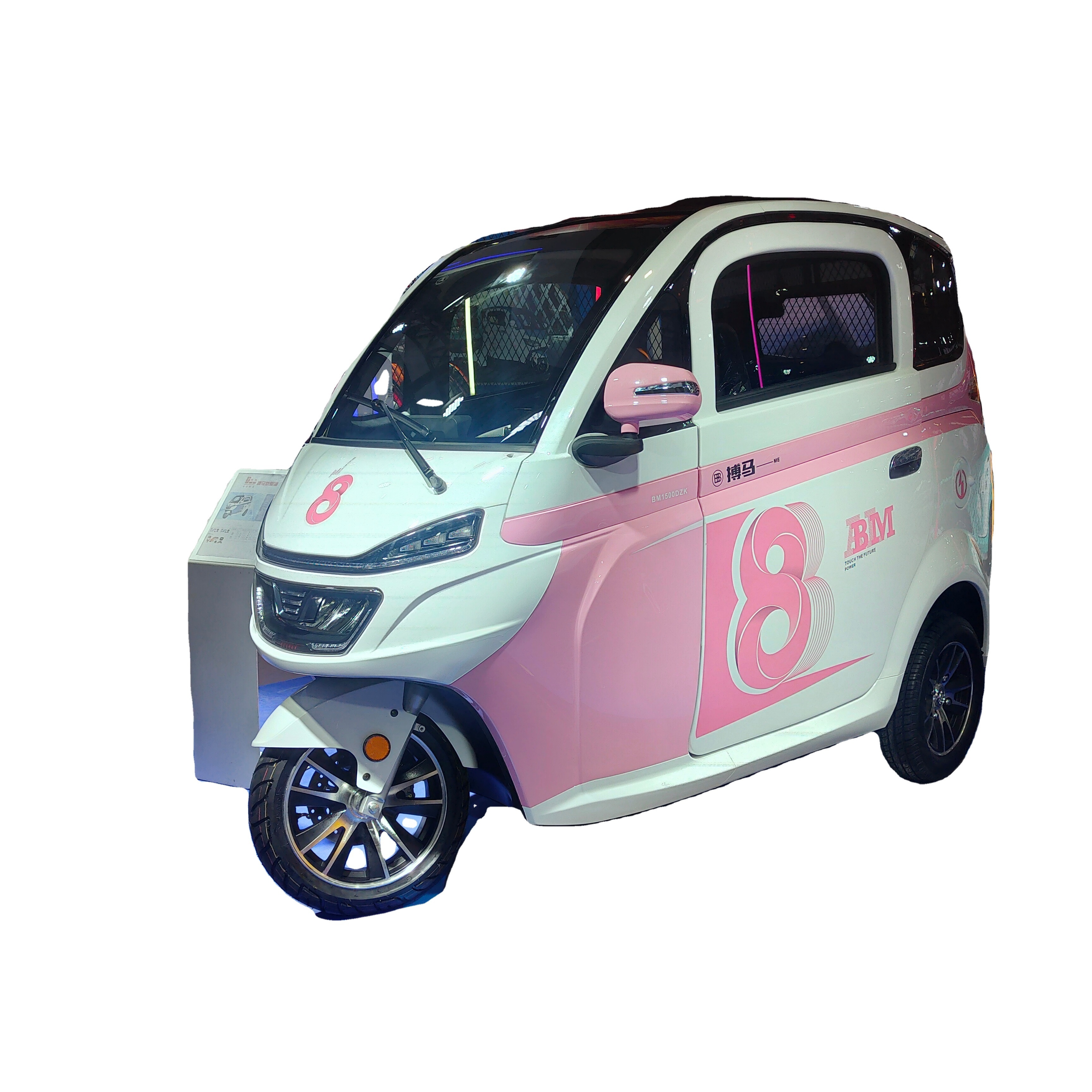 Convenient and cost-effective electric cabin trike bike 3 wheels tricycles 2 seat made in china