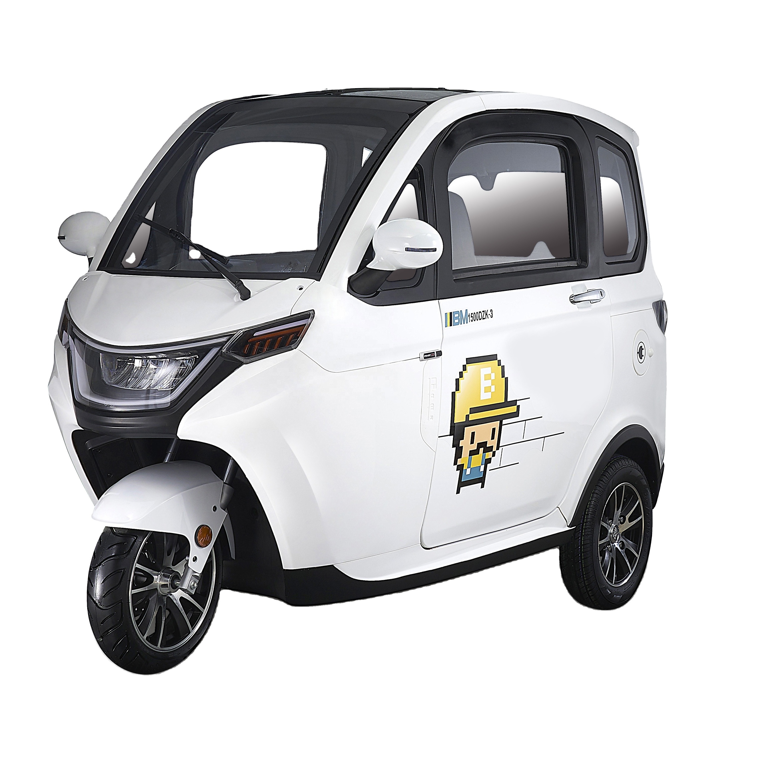 Convenient and cost-effective electric cabin trike bike 3 wheels tricycles 2 seat made in china