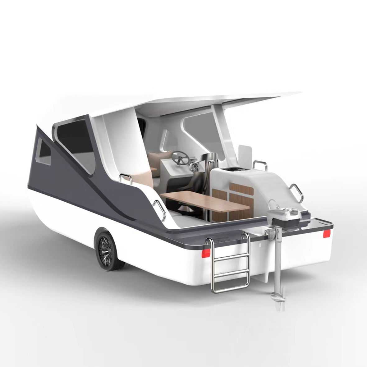 camping boat mini electric yacht amphibious electric boat