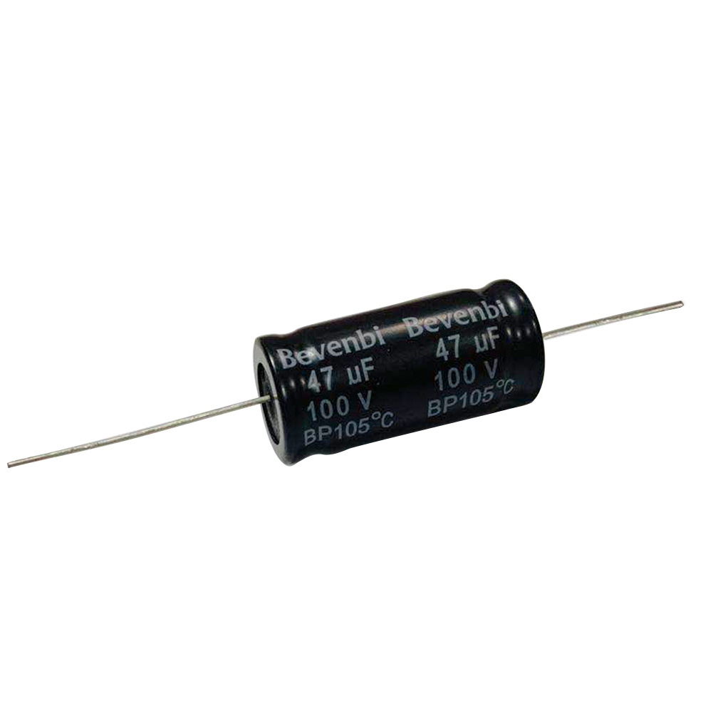 Bevenbi Crossover Non Polar Electrolytic Capacitor 47uf 100V Aluminum Foil 50UF 100V 50V 5 Years NP Axial E Caps Through Hole