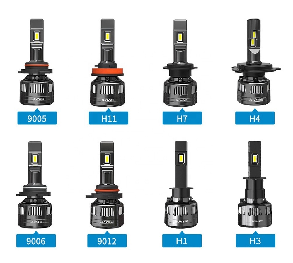 Bevinsee 2x V45 Faros Led H7 H4 H11 120W Super Bright H8 9005 9006/HB4 Auto Lighting System Car LED Headlights Bulbs