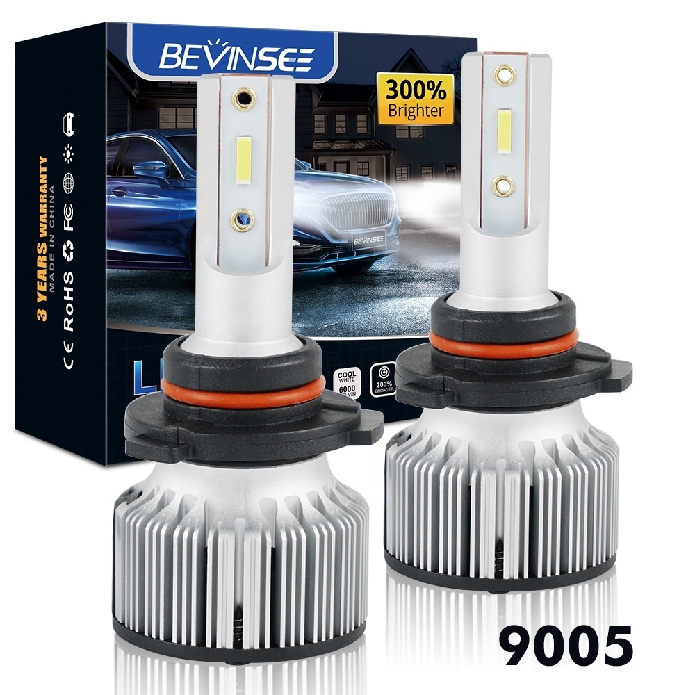 Bevinsee Hot Sell 9005 Led Lights 6000LM 8000LM 15000LM 22000 LM High Low Beam Kit LED Headlight Bulb