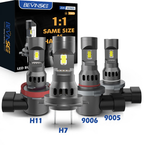 Bevinsee Z25 H7 High Beam 70W 10000LM Same Size As Original Halogen Bulbs 3570 CSP H7 9005 9006 LED Headlight Bulbs