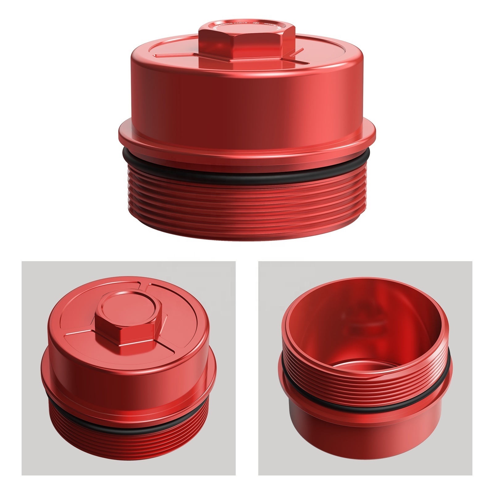 Bevinsee Anodized Aluminum E46 E60 E36 E39 Oil Filter Lip Cover Cap 11421744000 For BMW E85 M52 M54 Engines