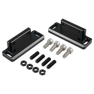 NiceCNC 2x Black Aluminum Anodized Billet For Honda K20 K24 EG EK Si Shifter Box Shift Stops