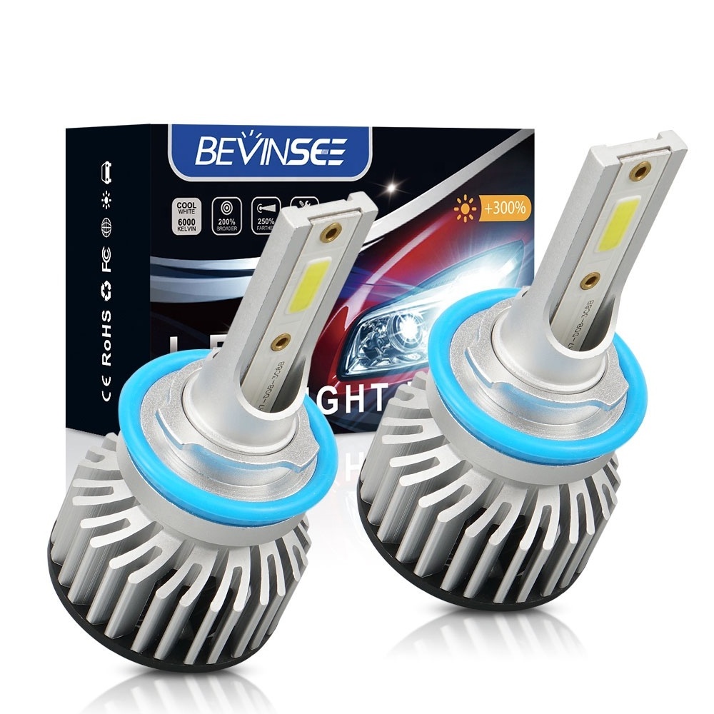 Bevinsee Low Beam H11 H8 H9 White LED Headlamps 6000LM Led H11 Headlight Bulbs For Holden Calais Caprice Monaro 2003-2005