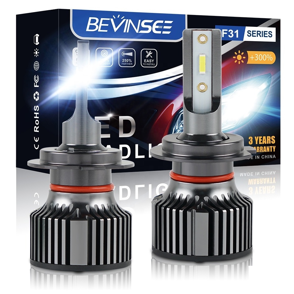 Bevinsee Led Lampada Faros Auto Lighting System Bombillos Led H7 CSP Headlamps Luces Auto High Power Led Headlight