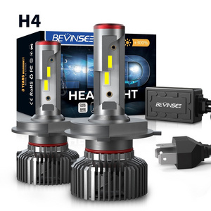 Bevinsee Super Bright Car Led Headlight Bulbs A01 10000 LM 80W H4 H7 H11 9005 9006 6000k Car Led Headlight