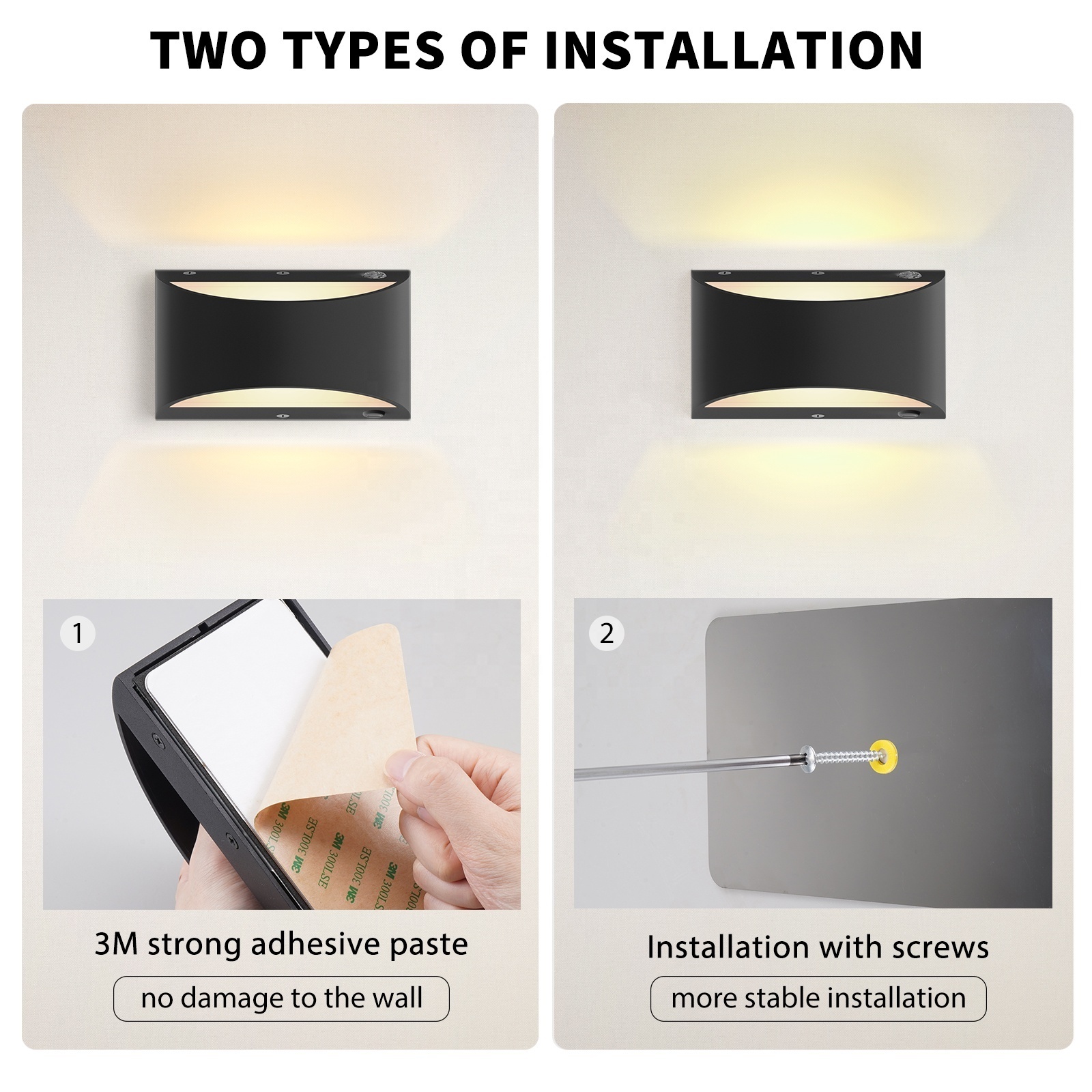 HYMELA M07 Battery Rechargeable Hallway Wall Light 3 Color Temperatures & Brightness Dimmable Magnetic Wireless Wall Mount Light