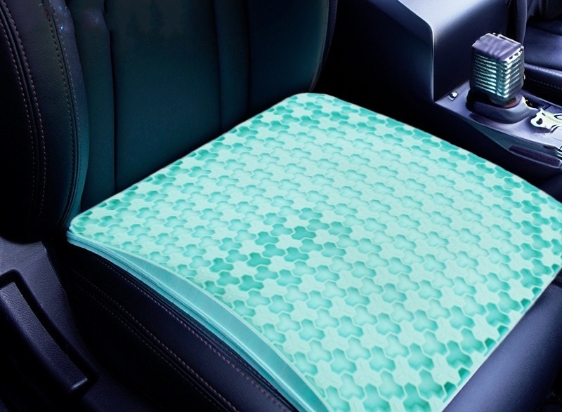 Car silicone cushion summer cool cushion car breathable four seasons seat  single office honeycomb silicone cushion