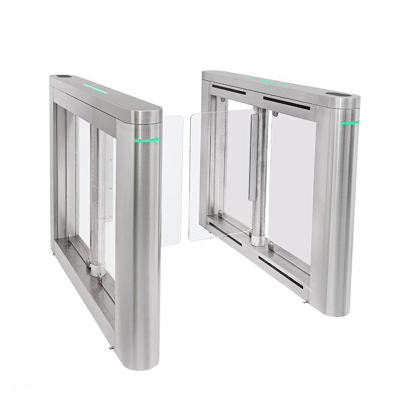 Gate  flap barrier face recognition and thermal detection access control swing turnstile