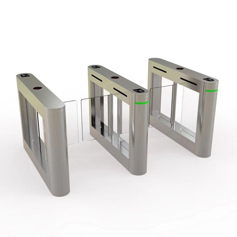 Gate  flap barrier face recognition and thermal detection access control swing turnstile