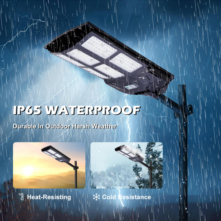 Replacement High Quality Commercial Outdoor IP65 Waterproof ABS 200w 300w Integrated All In One Led Solar Street Light