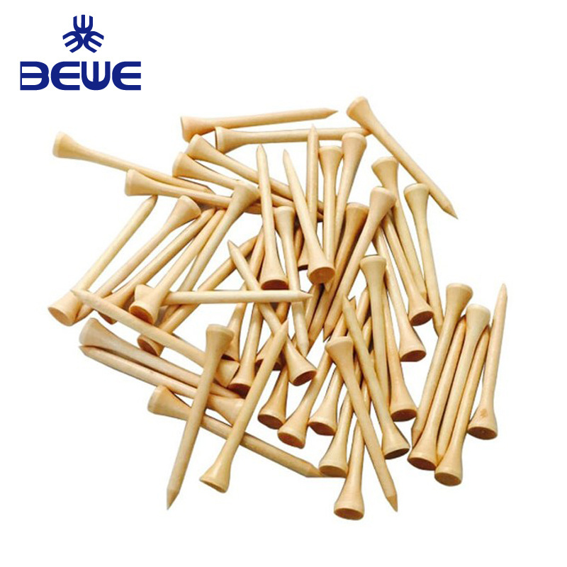 Low MOQ OEM Printing Cheap 54mm/70mm/83mm Bamboo Golf Tees