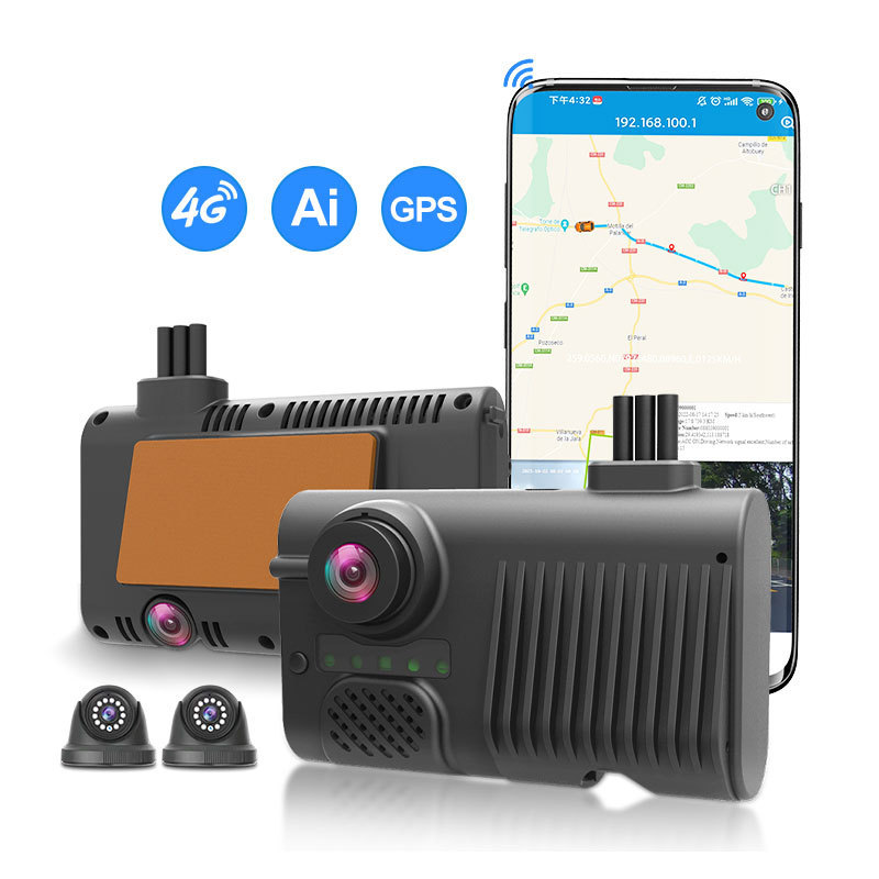 Ultravision Newest Fleet Dash Cams Truck Dvr Adas System Gps Car Camera Dashcam 4Ch Mobile Dvr 4G 4 Channel Dash Cam