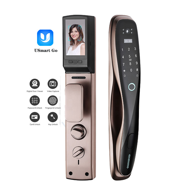 VVPRO Camera Lock with Biometric Fingerprint Finger with Camera Home Security Smart Digital Door Lock