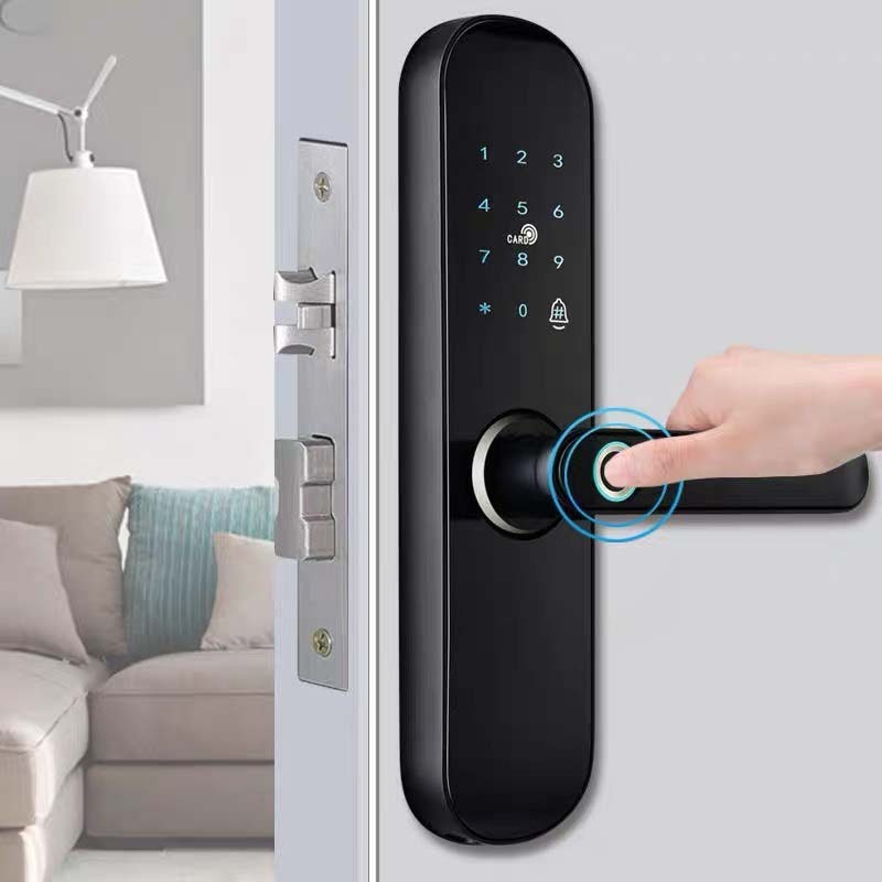 High-end TTLock App Biological Fingerprint Smart Door Lock WiFi Electronic Digital Code Lock 5572 mortise