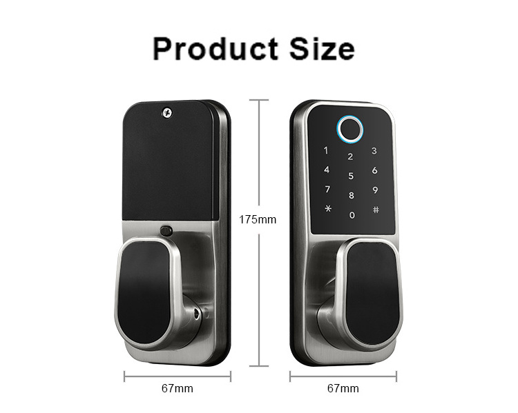 Zinc Alloy Security Keyless Digital Lock Electronic TTlock Fingerprint Smart door lock for Home Airbnb Apartment