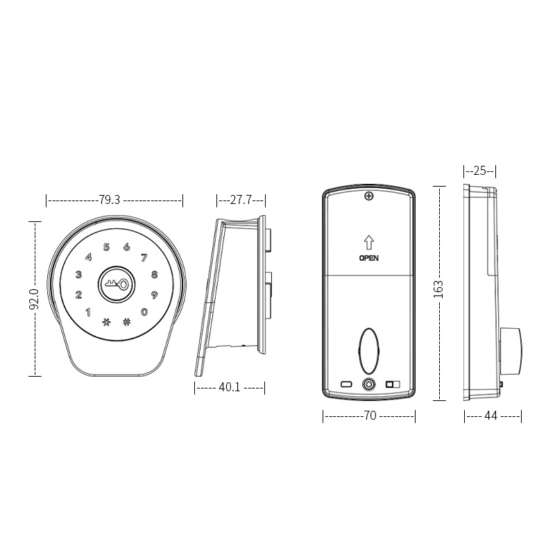 Upgrade Smartphone Wifi Digital  Deadbolt Automatic Biometric Fingerprint Keypad smart door lock with TTlock App