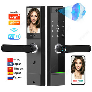 Tuya Wifi App Door Lock Smart 3d Face Recognition Fingerprint Password Door Lock Digital Safe Nfc Card Keyless Intelligent Lock