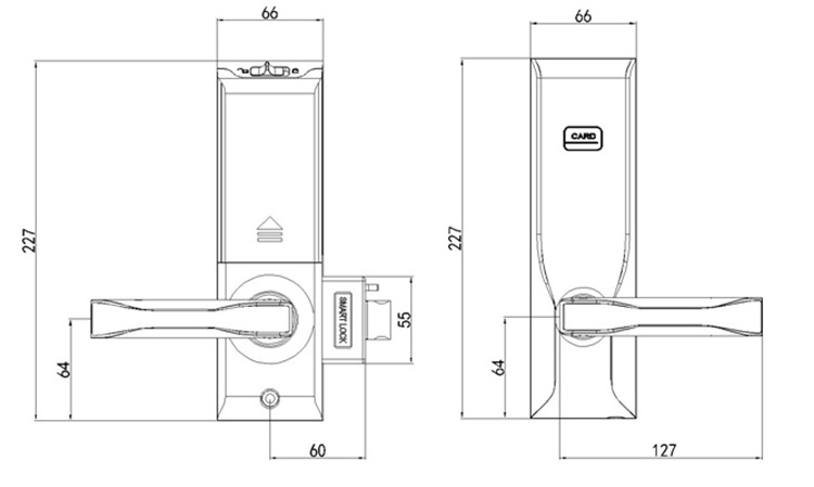 RFID Card Security Electronic Hotel Lock For Hotel Apartment Airbnb Rental Room