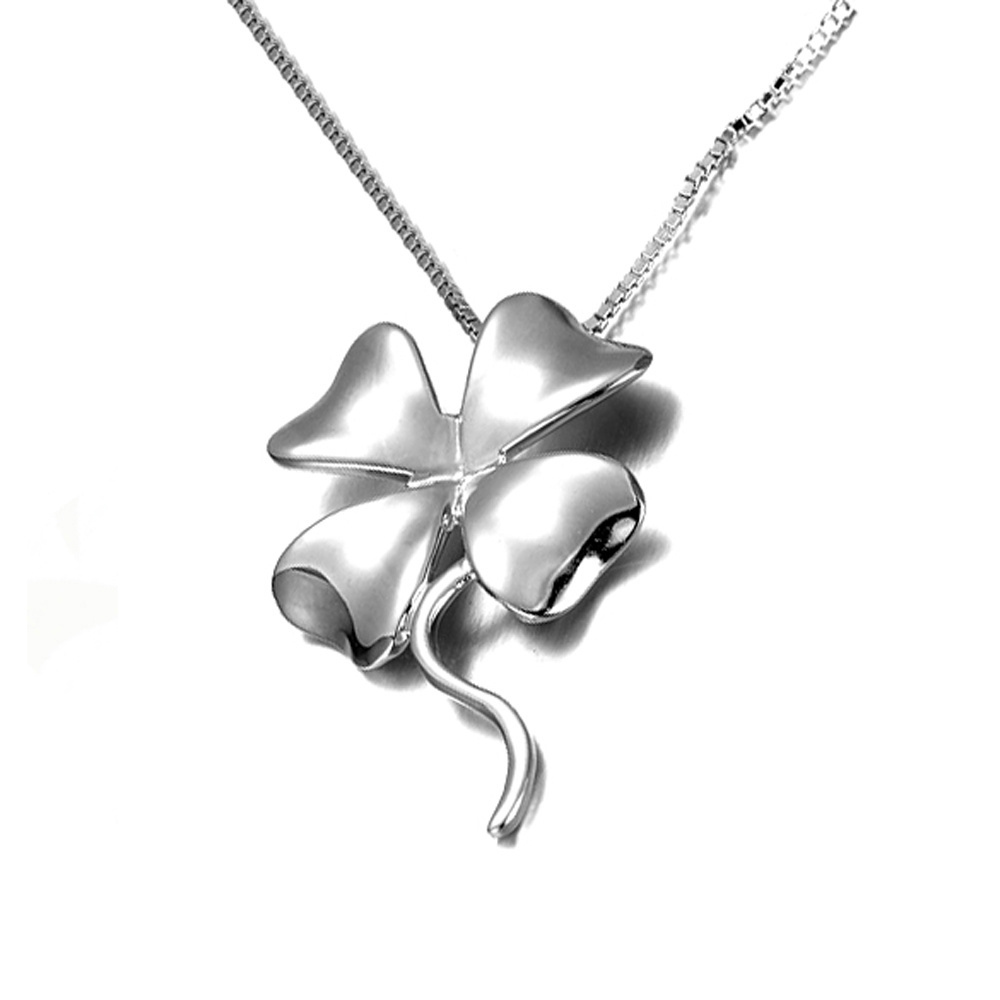 Simple Silver Four-Leaf Clover 8 Gram Gold Plated Chains Necklace Designs