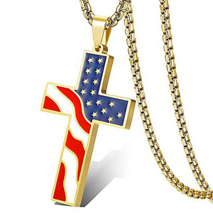 Designer Enamel Charm Cross Pendant Necklace Jewelry, Jesus Enamel Pendant Custom