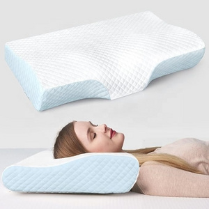 Adjustable Ergonomic Cervical Orthopedic Neck Pillow Contour Memory Foam Bed Pillow for Neck Pain Relief with Washable Cover