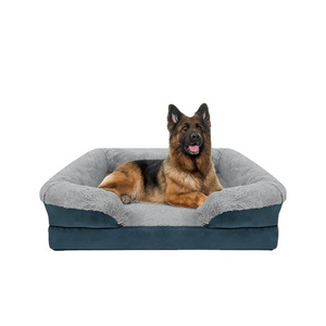 Suede kennel Sponge pet bed Custom pet beds for large dogs washable sofa memory foam dog bed Waterproof thermal pad breathable