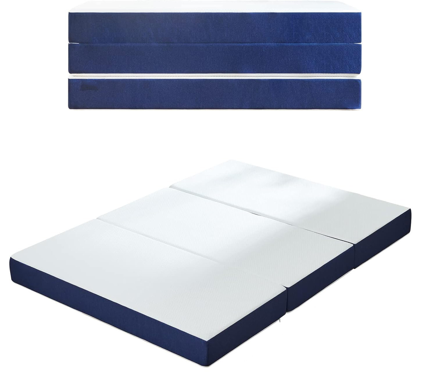 Customized Foldable Collapsible and Washable Cover Memory Foam Mattress Topper for Travel and Guest Mat