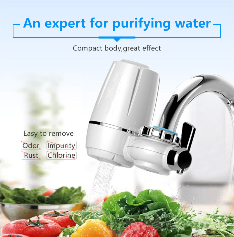 Easy Install Purifier Home Kitchen Faucet Mounted Activated Carbon Filter Filtro De Agua Tap Water Filter