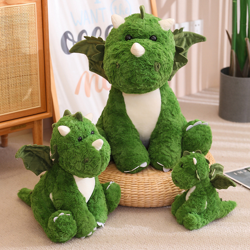 Amigurumi Handmade Dolls Soft Dragon Dinosaur Plush Soft Cuddly Toy Crochet Animals