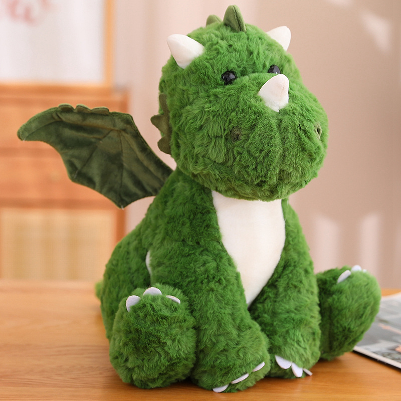 Amigurumi Handmade Dolls Soft Dragon Dinosaur Plush Soft Cuddly Toy Crochet Animals