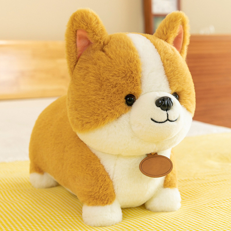 wholesale Corgi plush toy dog pillow cute puppy doll artificial dog plush stuffed dog toy