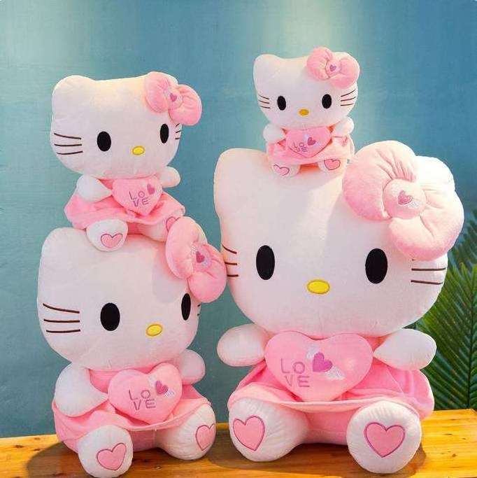 Factory price Wholesale Cartoon Hello Cat Kitty Plush Toys stuffed animal kitties for kids