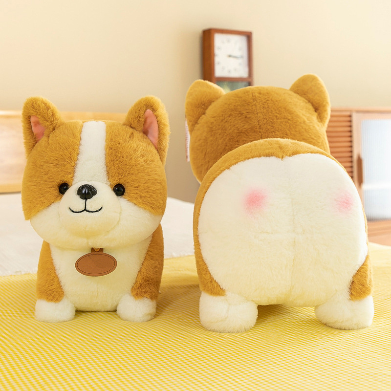 wholesale Corgi plush toy dog pillow cute puppy doll artificial dog plush stuffed dog toy