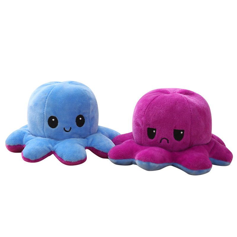 2023 hot octopus plush 20cm reversible mood octopus free shipping custom plush toy