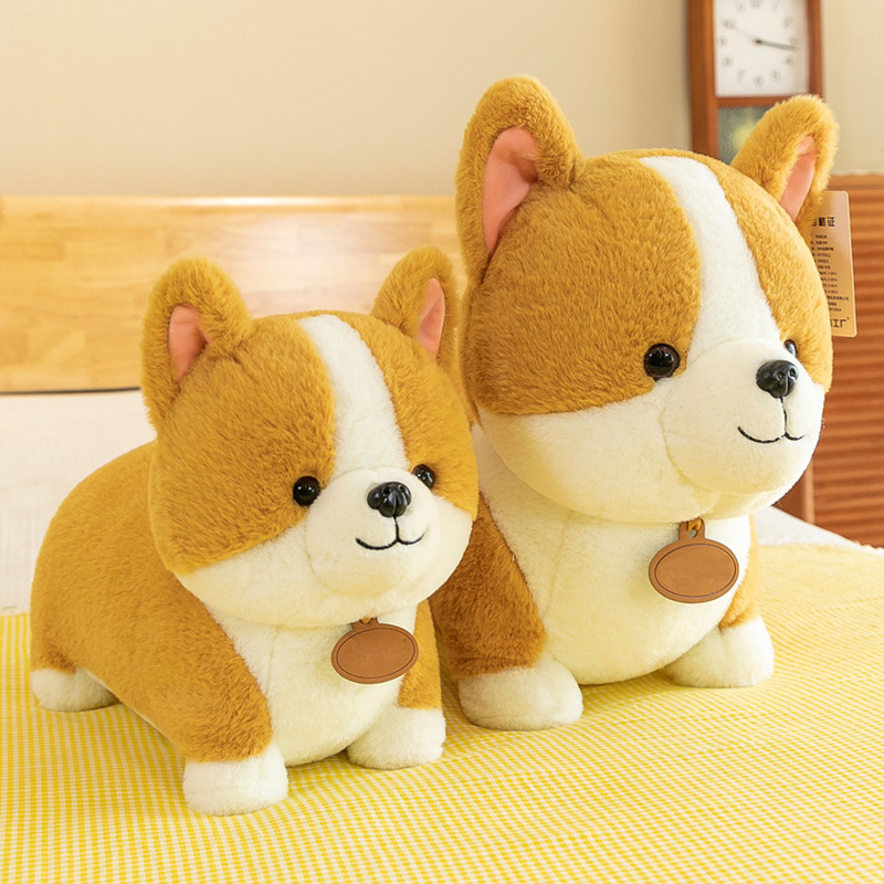 wholesale Corgi plush toy dog pillow cute puppy doll artificial dog plush stuffed dog toy