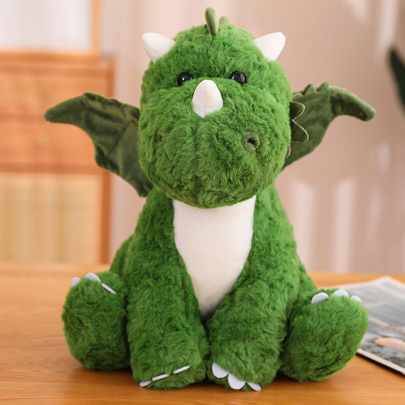 Amigurumi Handmade Dolls Soft Dragon Dinosaur Plush Soft Cuddly Toy Crochet Animals