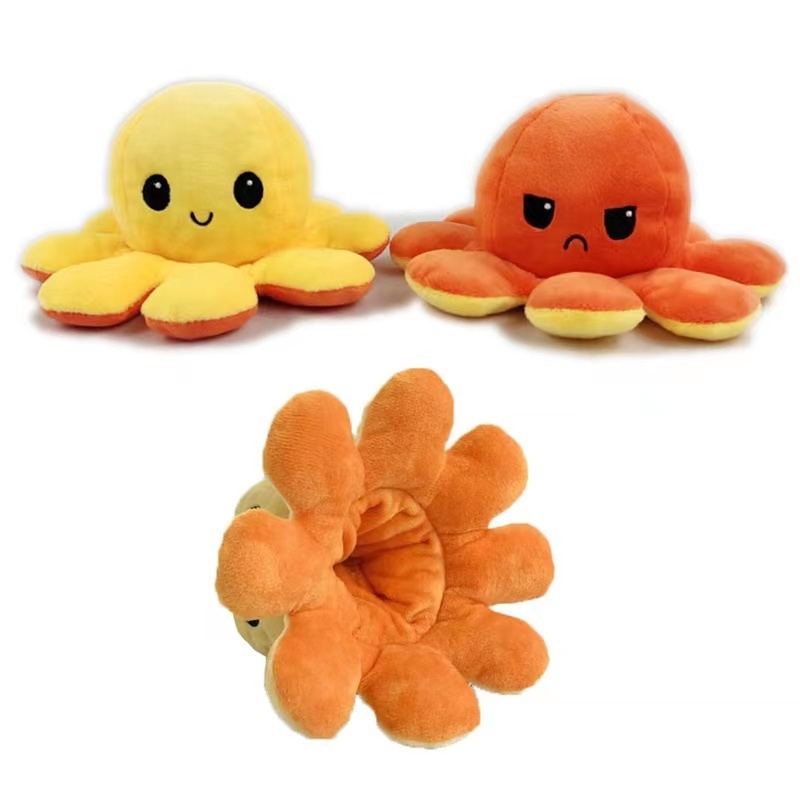 2023 hot octopus plush 20cm reversible mood octopus free shipping custom plush toy