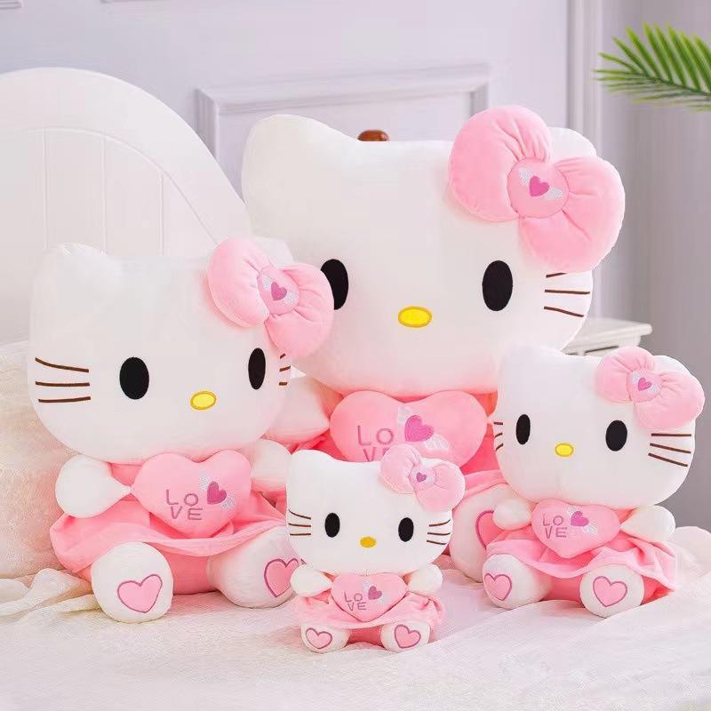 Factory price Wholesale Cartoon Hello Cat Kitty Plush Toys stuffed animal kitties for kids