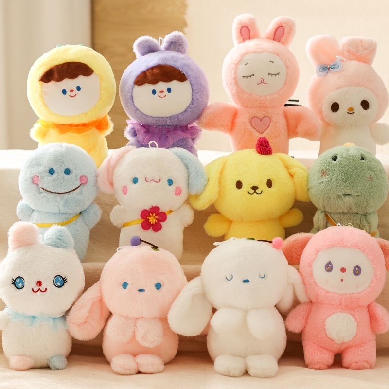 Wholesale cheap super soft cute funny drawing toys stuffed animal toys for claw machine plush