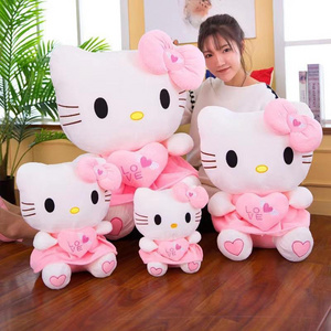 Factory price Wholesale Cartoon Hello Cat Kitty Plush Toys stuffed animal kitties for kids