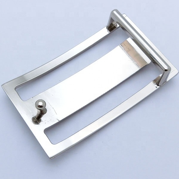 35mm China Man Silver Brand Light Belt Buckles For Leather Belt Luxury Hollow Design Plate Belt Buckles