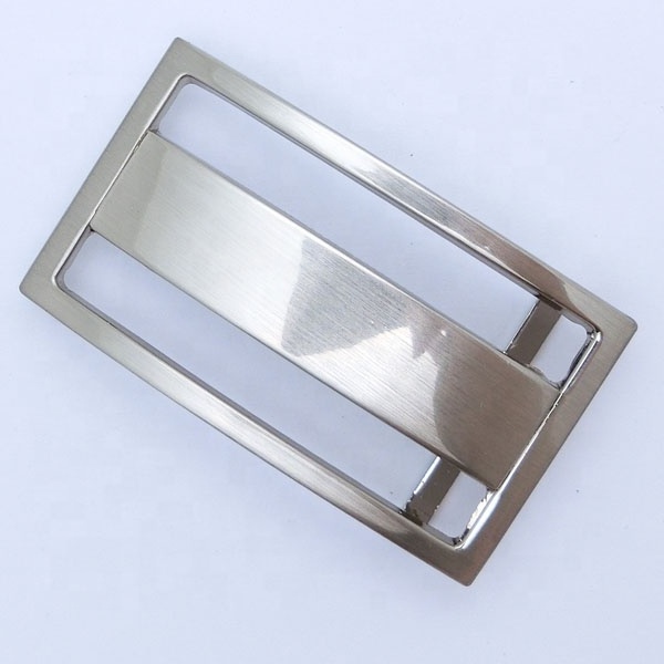 35mm China Man Silver Brand Light Belt Buckles For Leather Belt Luxury Hollow Design Plate Belt Buckles