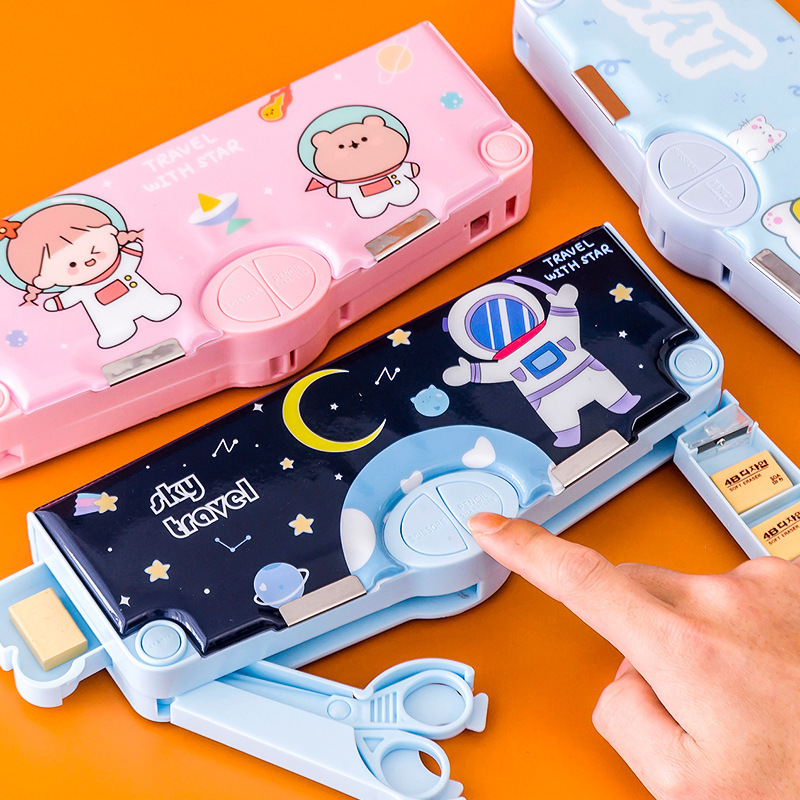 BEYOND Pencil Box Manufacturer Custom Smart Multifunctional Lock Type Cute with Password Code Lock for Kids Plastic Pencil Case