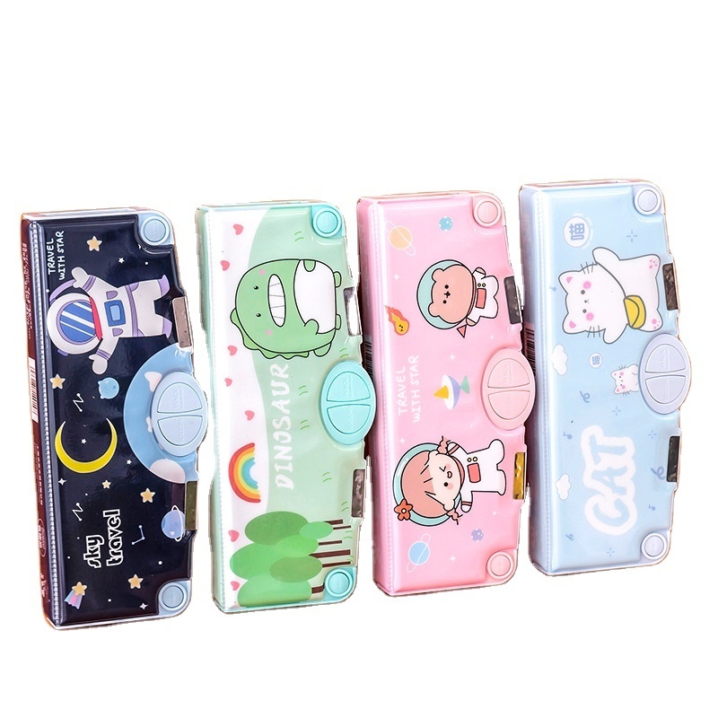 BEYOND Pencil Box Manufacturer Custom Smart Multifunctional Lock Type Cute with Password Code Lock for Kids Plastic Pencil Case