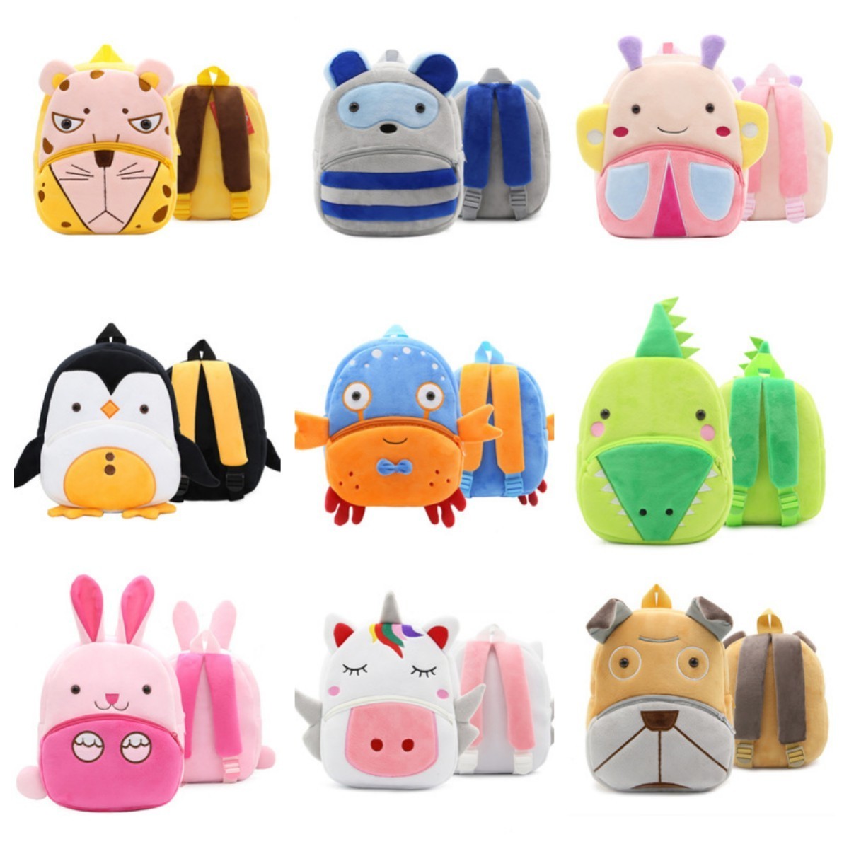 BEYOND Unisex cartoon anime Panda mini design kawaii cute  kids plush backpack school bags for girls school